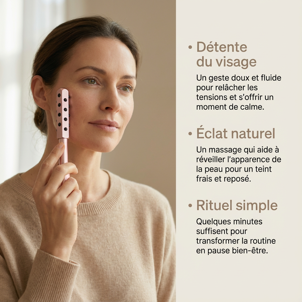 Roller visage — 24 billes de massage contenant du germanium